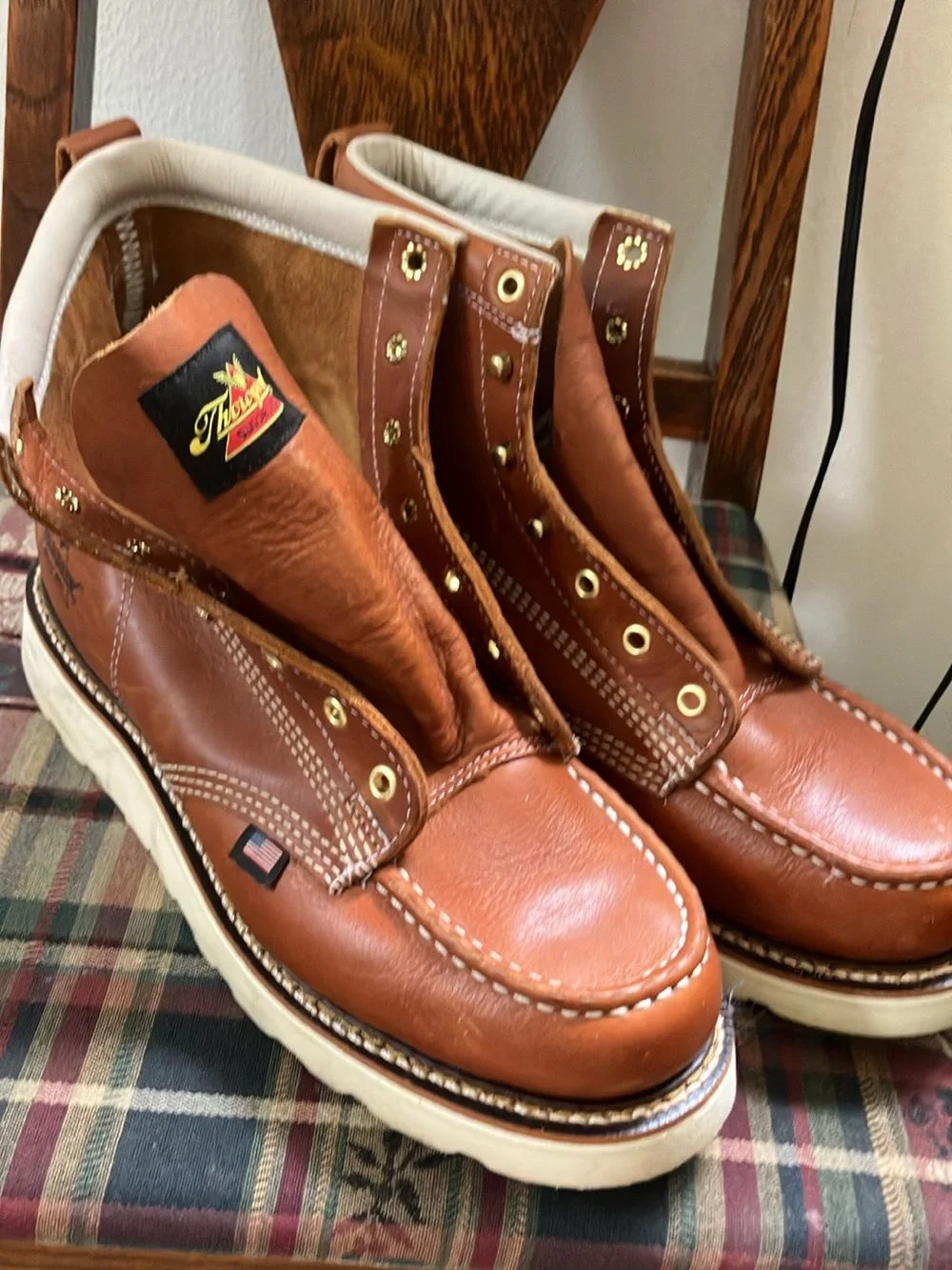 Thorogood Brown Moc Toe Work Boots - Men's Rugged Leather